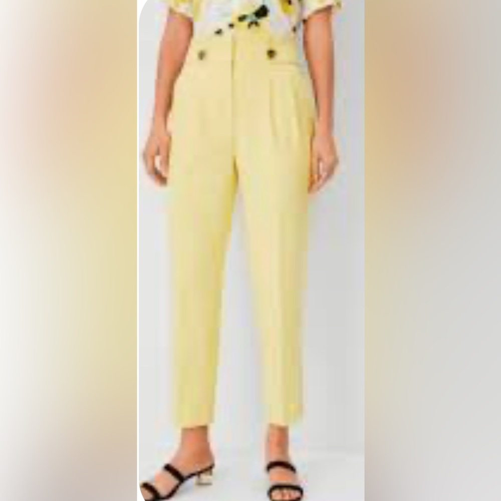 NWOT ANN TAYLOR High Rise PaperBag trouser pants size women’s 4